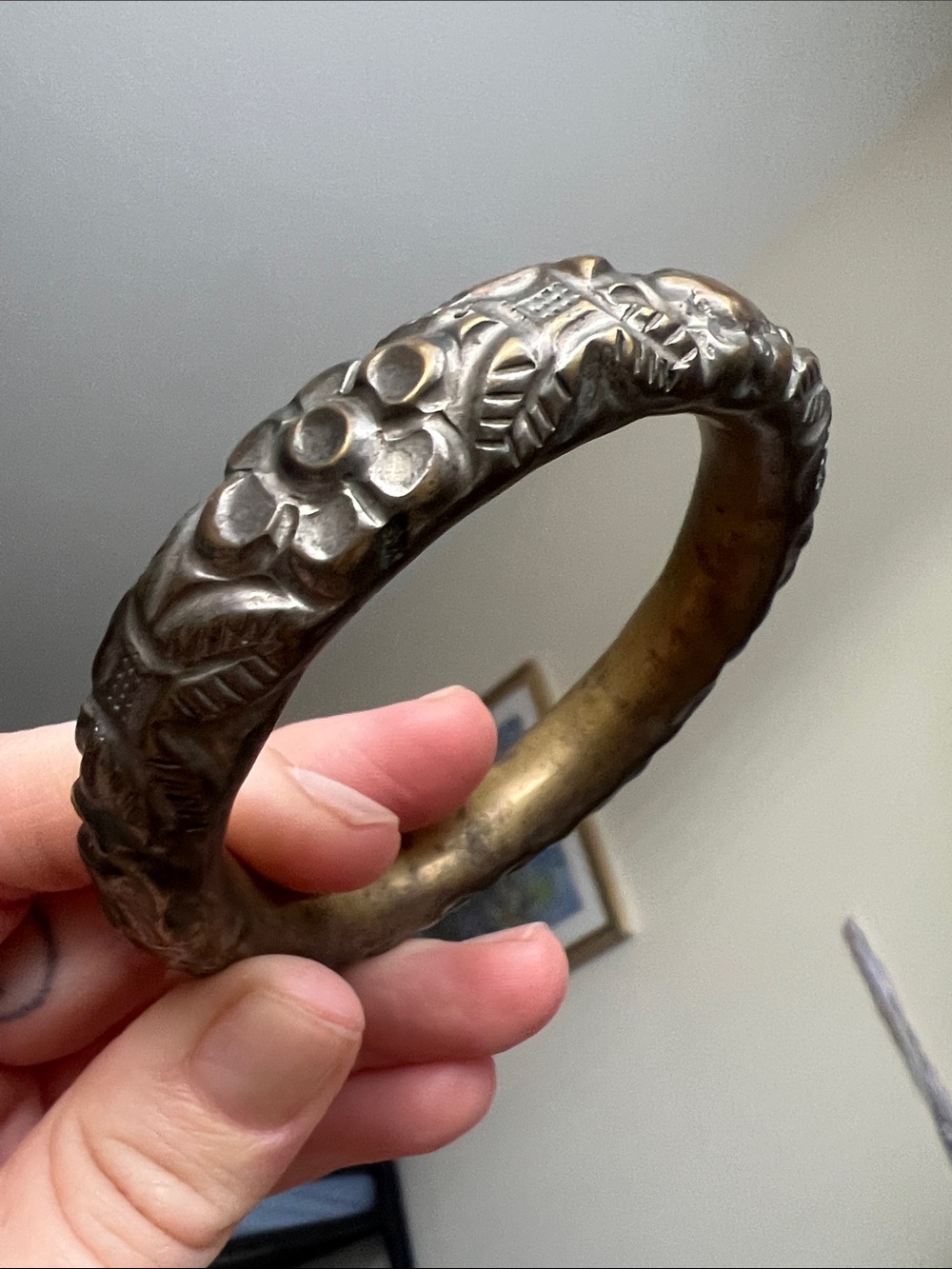 Antique Chinese Chime Bangle Bracelet
